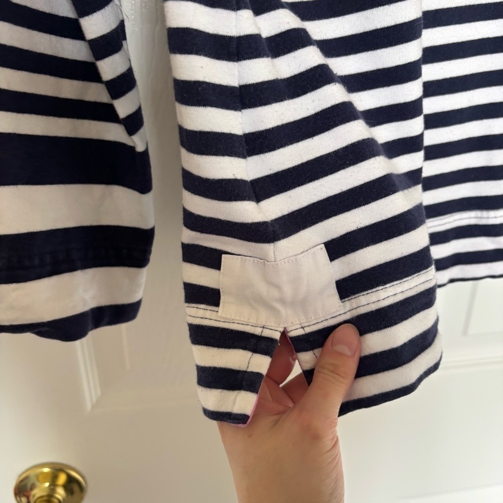Joules Women's Navy Blue White Striped Deck Shirt Size US 10 - Picture 8 of 8